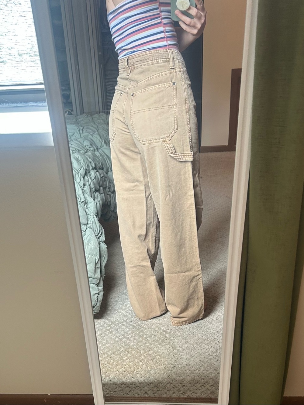 wild fable Beige Wide-Leg Carpenter Pants